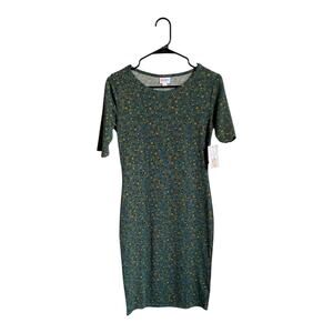 Lularoe Green Floral Julia Sz XS NWT Casual Teacher Career Office Business